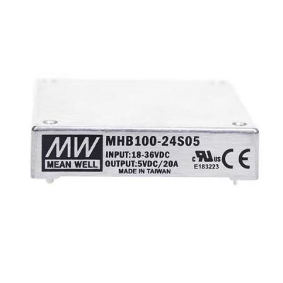 MHB100-24S Meanwell power supply 100w dc dc converter half brick single output ycict