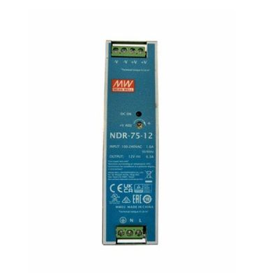 NDR-75-12 Meanwell Power Supply Din Rail single outout