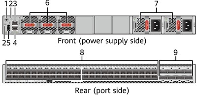 CloudEngine 6855-48XS8CQ Huawei CE6800 Series Switches 48*10GE SFP+, 8*100GE QSFP28, Without Fan and Power Modules YCICT