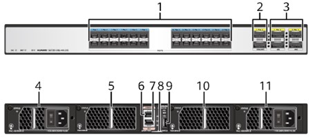 S6720-30L-HI-24S 24x10 Gig SFP+, 4x40 Gig QSFP+, 2x100 Gig QSFP28 Huawei S6720-HI Series Switches PN 02351MXR YCICT