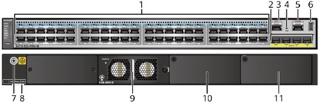 S6720-52X-PWH-SI Huawei S6720-SI Series Switches 48×multi-gigabit Base-T Ethernet ports, 4×1 0GE SFP+ 98010743 YCICT
