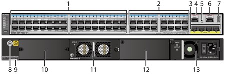 S6720-56C-PWH-SI-AC Huawei S6720-SI Series Switches 32×GE  Base-T ports 16×multi-gigabit Base-T ports 4×10GE SFP+ YCICT