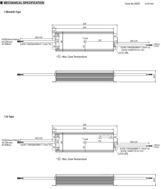 Meanwell HLG-150H-48 HLG-150H series price and specs ac dc led driver HLG-150H-48A HLG-150H-48B HLG-150H-48AB HLG-150H-48D YCICT