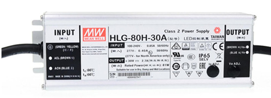 Meanwell HLG-80H-30 Meanwell HLG-80H price and specs ac dc led driver 80w power supply ycict