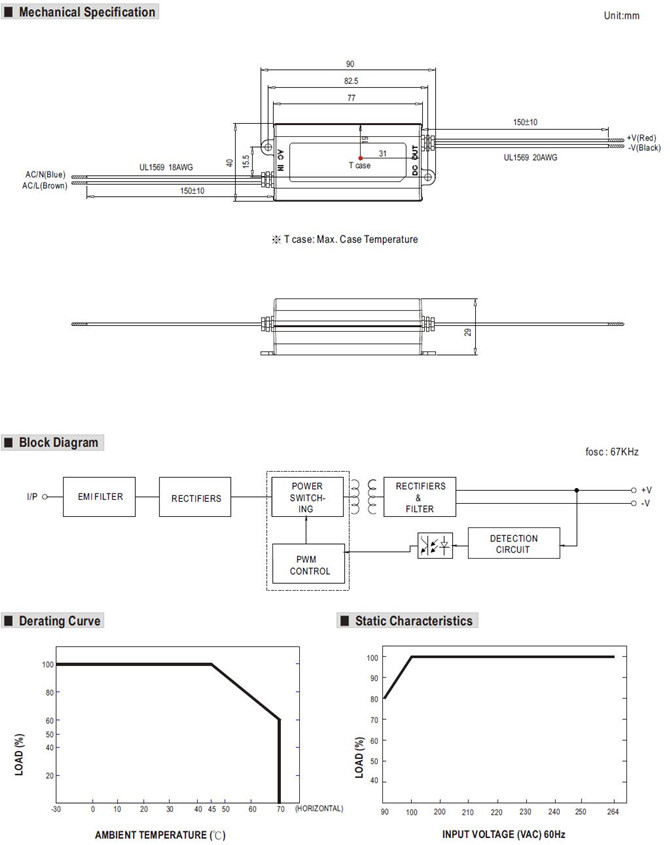 Meanwell APC-12 Series Mechanical Diagram Meanwell APC-12 price and specs 12W Single Output Switching Power Supply ycict