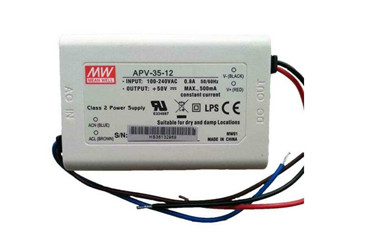 Meanwell APV-35-12 Meanwell APV-35 price and specs 35W AC/DC constant voltage mode single output LED power supply ycict