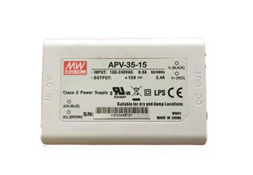 Meanwell APV-35-15 Meanwell APV-35 series price and specs 35W AC/DC constant voltage mode single output LED power supply ycict
