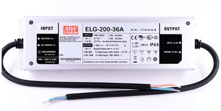 Meanwell ELG-200-36 Meanwell ELG-200 price and specs ac dc led driver ycict
