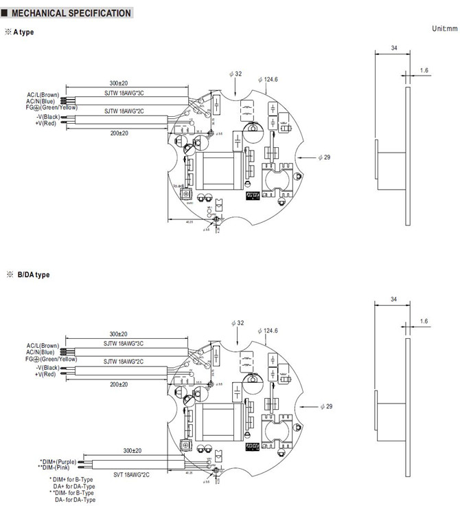 Meanwell HBG-160P-60 Mechanical Diagram Meanwell HBG-160P-60 price and specs ac dc led driver 160 power supply ycict