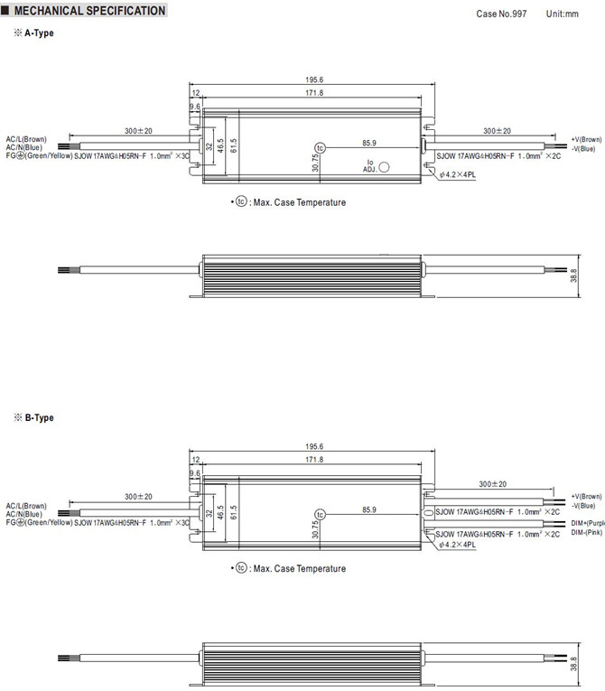 HLG-80H-C700 Meanwell HLG-80H-C series price and Specs 90W Constant Current Mode LED Driver AC DC LED DRIVER YCICT