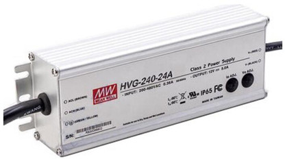 Meanwell HVG-240-24 price and datasheet 240w AC DC LED Driver Power supply HVG-240-24 A B AB Dx D2 type YCICT
