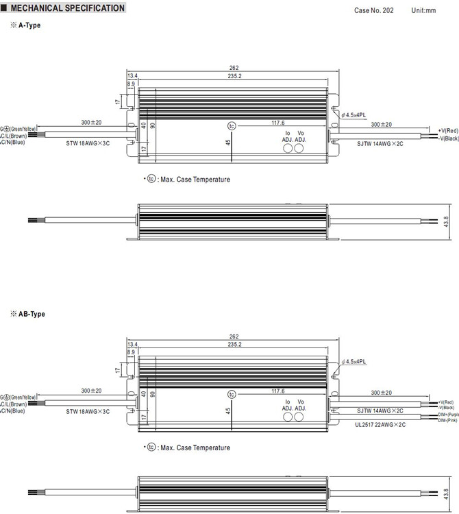 Meanwell HVG-320-36 price and specs 320w AC DC LED Driver Power supply HVG-320-36 A B AB Dx D2 type IP67 IP65 YCICT