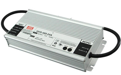 Meanwell HVG-480-24 price and datasheet AC DC LED Driver Power supply HVG-480-24 A B AB Dx D2 type IP67 IP65 YCICT