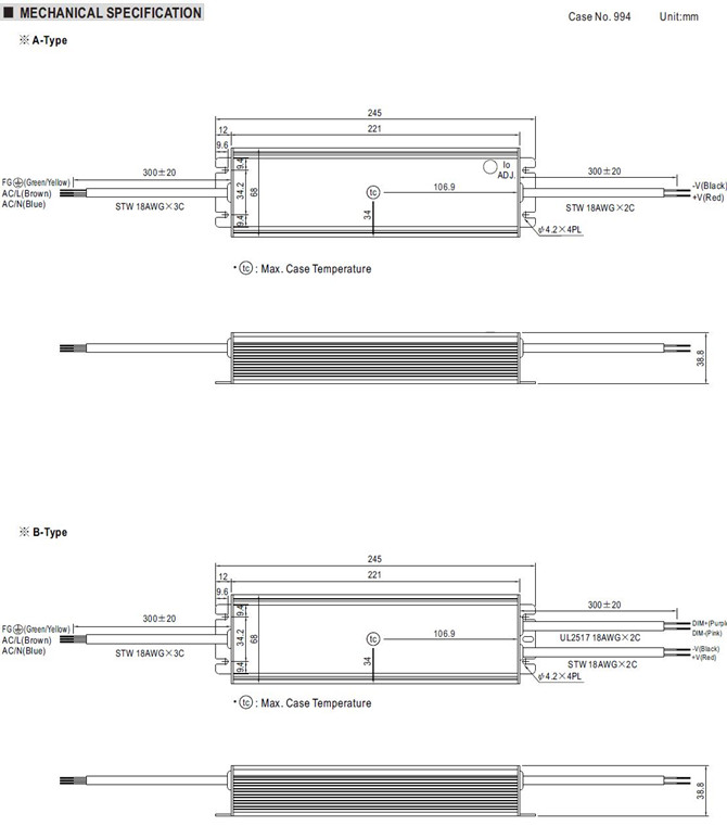 Meanwell HVGC-150-500 price and specs Constant Current LED Driver Power supply HVGC-150-500 A B AB D IP65 IP67 YCICT