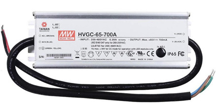 Meanwell HVGC-65-700 price and specs Constant Current ac dc LED Driver Power supply HVGC-65-700 A B AB D IP65 IP67 YCICT