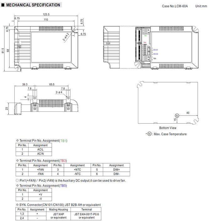 Meanwell LCM-40U Price and datasheet 35W Multiple-Stage Constant Current Mode LED Driver Plastic housing class Il YCICT