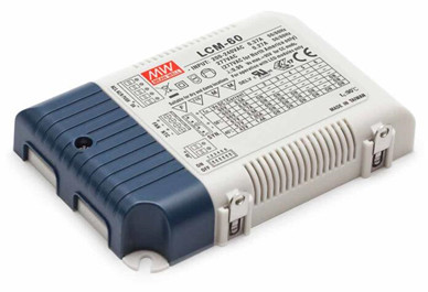 Meanwell LCM-60 Price and Specs 60W Multiple-Stage Constant Current Mode LED Driver with PFC Class 2 Plastic Case YCICT