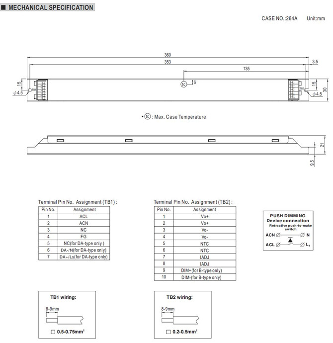 Meanwell LDC-80 price and datasheet Constant Power Linear mode AC/DC LED Driver Flicker Free Metal housing design YCICT