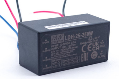 Meanwell LDH-25-250 price and specs 25w DC-DC Step-Up Constant Current LED driver Pin mounted and Lead wire style YCICT