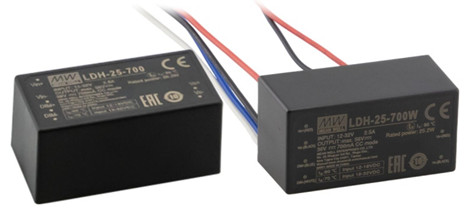 Meanwell LDH-25 price and specs 25w DC-DC Step-Up Constant Current LED driver Pin mounted and Lead wire style YCICT