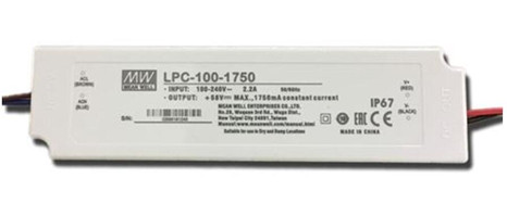 Meanwell LPC-100-1750 price and specs 100w AC/DC LED Driver Power Supply 350/500/700/1050/1400/1750/2100 mA IP67 YCICT