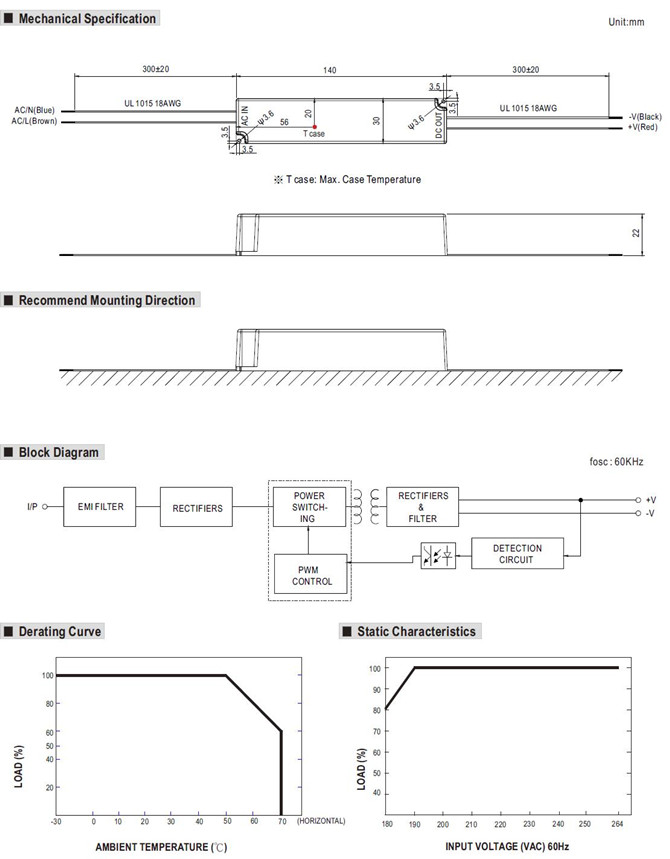 Meanwell LPH-36 price and specs Power Supply High reliability Low cost LPS pass LPH-18-12 LPH-18-24 LPH-18-36 YCICT