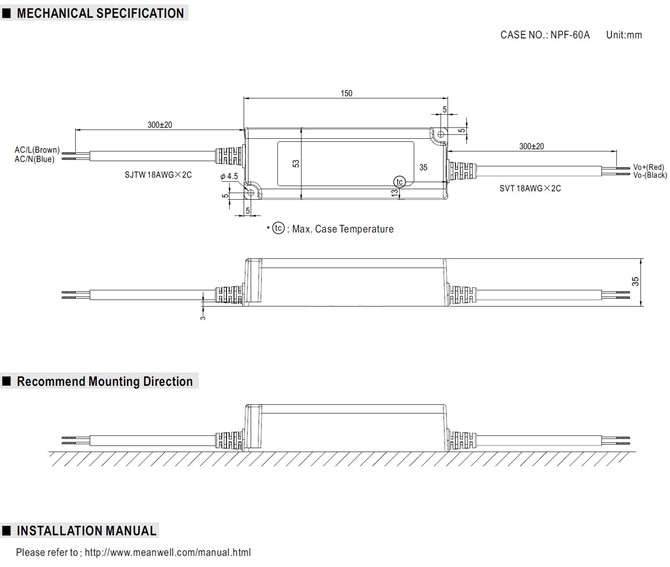 Meanwell NPF-40 Price and Specs Constant Current and Voltage LED Driver NPF-40-12/15/20/24/30/36/42/48/54 40W YCICT