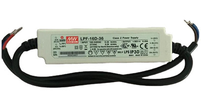 Meanwell LPF-16D-36 Price and specs Constant Current Mode AC/DC LED driver LPF-16D-12/15/20/24/30/36/42/48/54 PFC YCICT