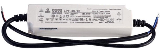Meanwell LPF-40-12 price and specs Constant Voltage and Constant Current AC/DC LED Driver 40W PFC IP67 low cost YCICT