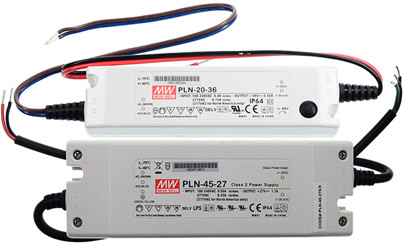 Meanwell PLN-45 Price and Specs 45W Single Output LED Power Supply PLN-45-12/15/20/24/27/36/48 PFC IP64 LPS YCICT