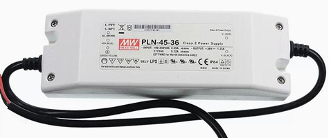 Meanwell PLN-45-36 Price and Specs 45W Single Output LED Power Supply PLN-45-12/15/20/24/27/36/48 PFC LPS IP64 YCICT