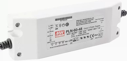 Meanwell PLN-60-48 Price and Specs 60W Single Output LED Power Supply PLN-60-12/15/20/24/27/36/48 PFC LPS Class 2 YCICT