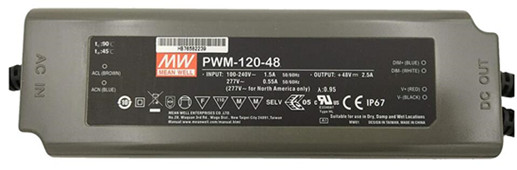 Meanwell PWM-120-48 Price and Specs Constant Voltage 120W PWM Output LED Driver PWM-120-12/24/36/48 IP67 PFC YCICT
