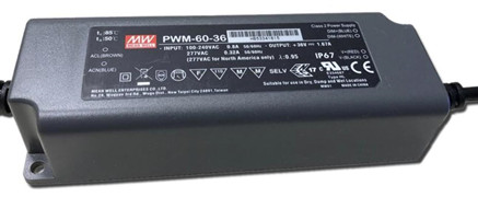 Meanwell PWM-60-36 Price and Specs 60W Constant Voltage PWM Output LED Driver PWM-60-12/24/36/48 with PFC IP67 YCICT
