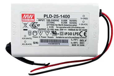 Meanwell PLD-25-1400 price and specs 25W LED power supply PLD-25-350 PLD -25-700 PLD -25-1050 PLD -25-1400 IP42 YCICT