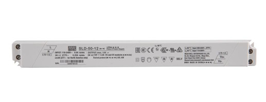 Meanwell SLD-50-12 Price and specs 50W AC/DC linear LED Driver SLD-50-12 SLD-50-24 SLD-50-56 Class 2 power unit YCICT