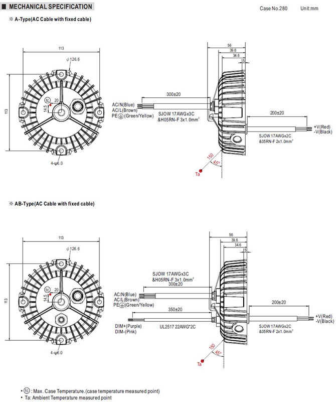 Meanwell XBG-100 price and specs Constant Power LED Driver AC input with fixed cable AC input with connector IP67 YCICT