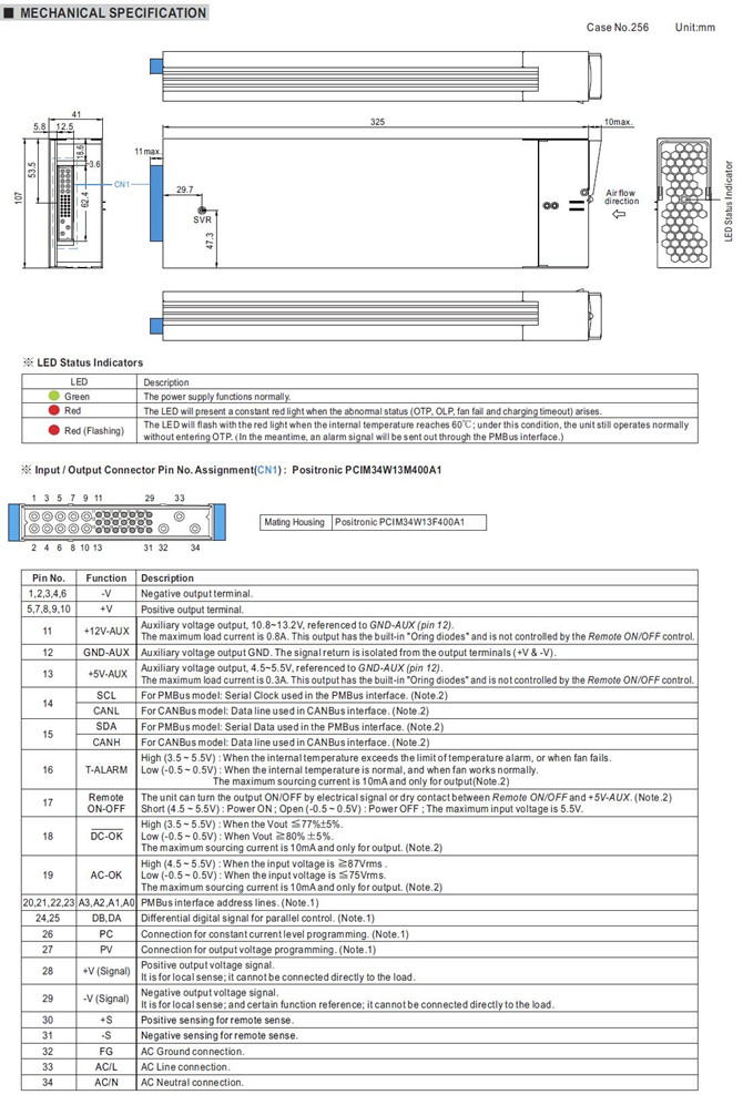 Meanwell DRP-3200-24 Mechanical Diagram MEANWELL DRP-3200 PRICE AND SPECS AC DC RACK MOUNT YCICT