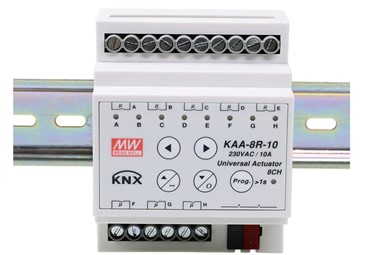 Meanwell KAA-8R-16S Price and Specs KNX Universal Actuator 8 channel actuator compact KAA-8R-16S KAA-8R-10S YCICT