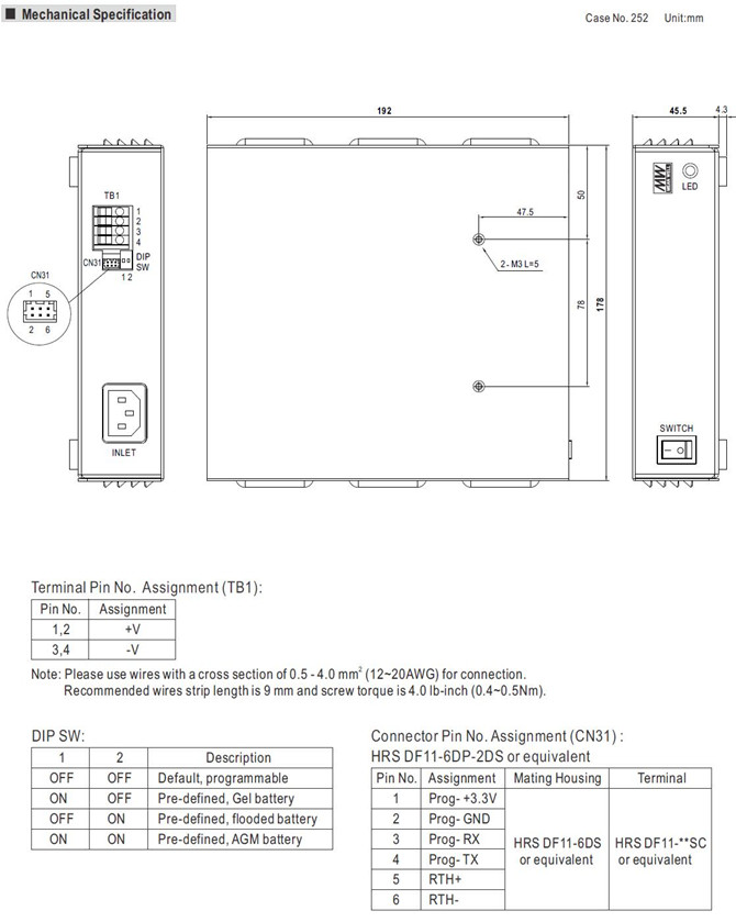 Meanwell ENC-240 Price and Datasheet 240W Programmable Desktop Type Battery Charger External Battery Charger YCICT