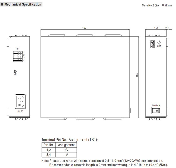 Meanwell ENP-120-48 Price and datasheet 120W AC/DC Charger External Battery Charger Desktop Type Power Supply YCICT