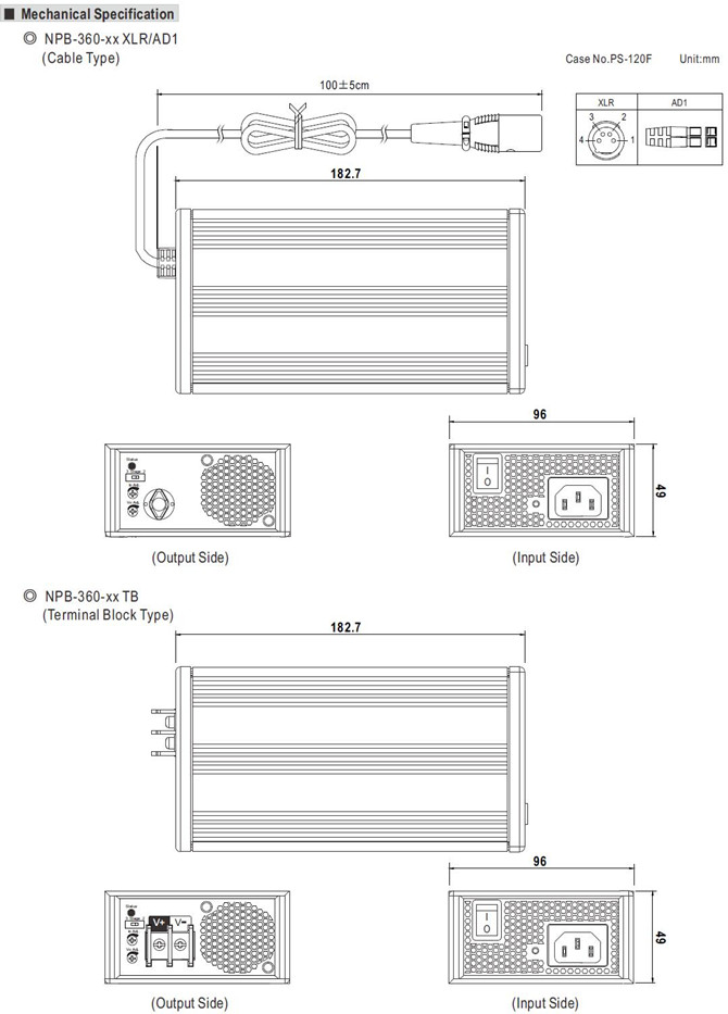 Meanwell NPB-360 Price and Specs 360W Compact Size Wide Output Range Charger NPB-360-12 NPB-360-24 NPB-360-48 AC/DC YCICT