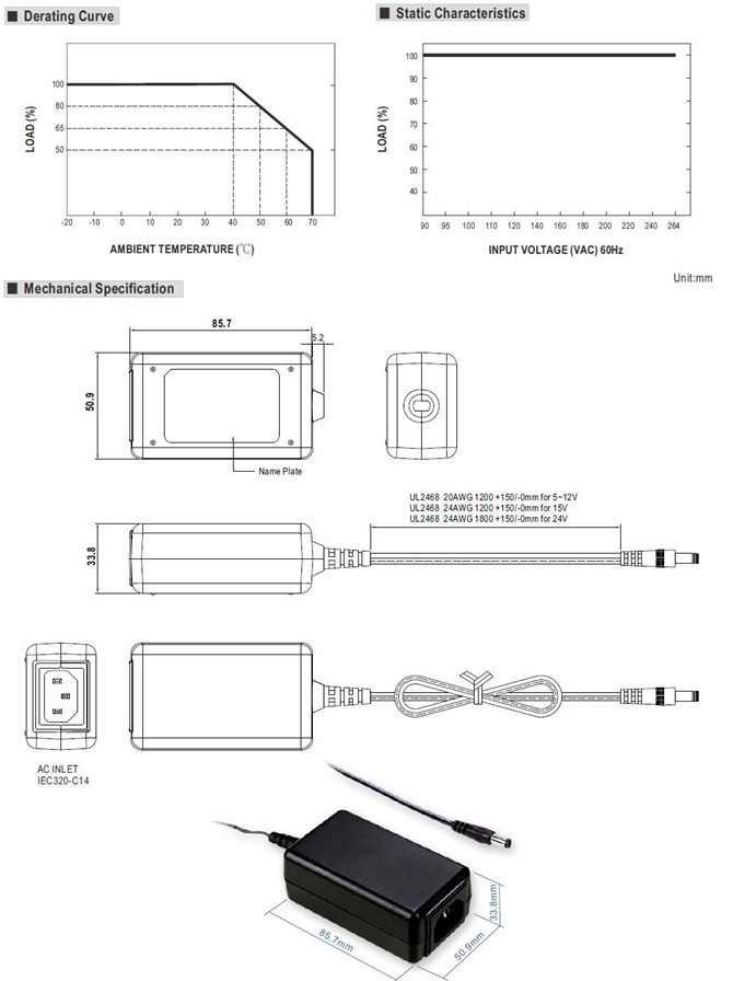 Meanwell SGAS15A09-P1J Price and Datasheet 15W High Reliable Extreme Small Desktop Industrial Adaptor AC-DC 9V YCICT