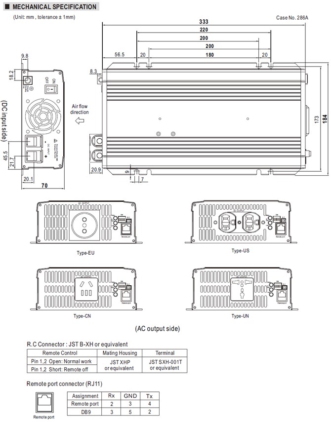 NTS-1200 Meanwell Power Supply 1200W True Sine Wave DC-AC Inverter NTS-1200-112 NTS-1200-124 NTS-1200-148 NTS-750 YCICT