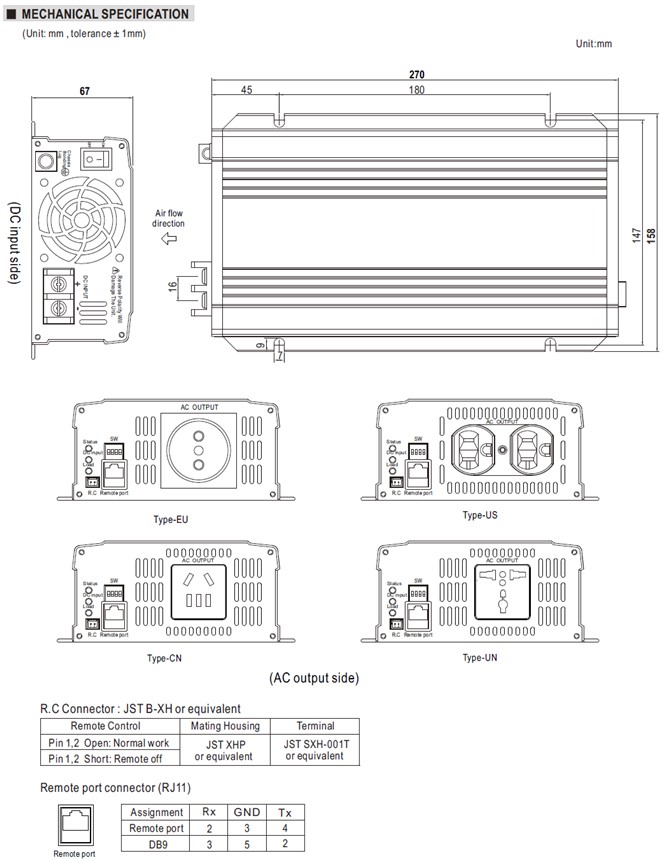 NTS-750 Meanwell Power Supply 750W True Sine Wave DC-AC Inverter NTS-750-112 NTS-750-124 NTS-750-148 NTS-750-212 YCICT