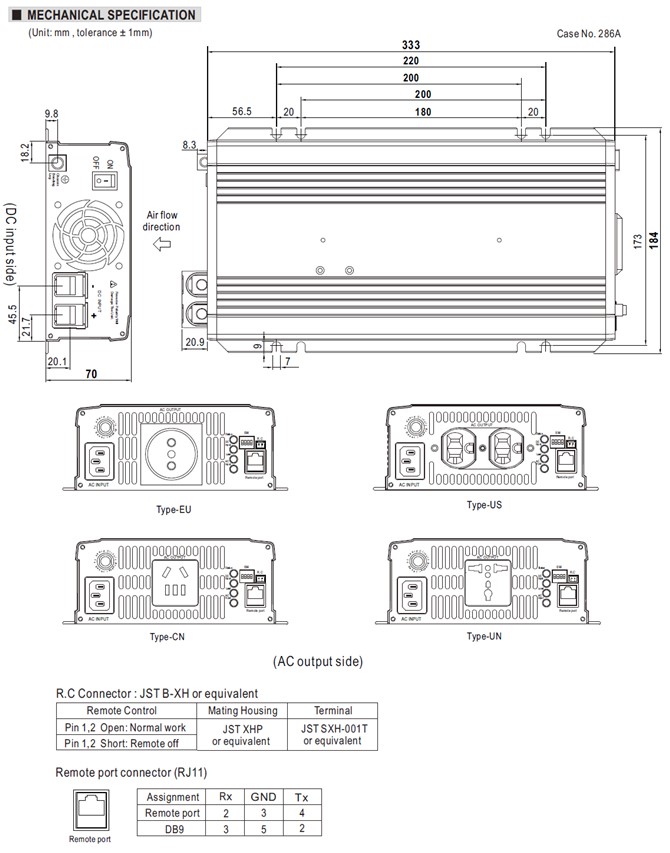 NTU-1200 Meanwell Power Supply 1200W True Sine Wave DC-AC Inverter NTU-1200-112 NTU-1200-124 NTU-1200-148 NTU-1700 YCICT