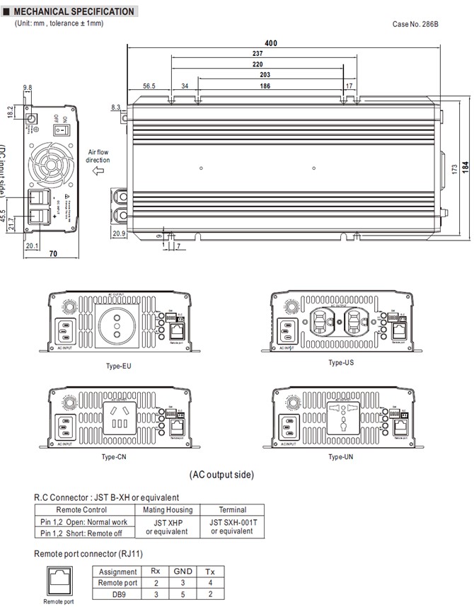 NTU-1700-212 Meanwell Power Supply 1700W True Sine Wave DC-AC UPS Inverter NTU-1700 NTU-1700-224 NTU-1700-248 YCICT