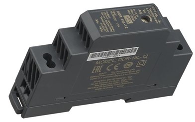 Meanwell DDR-15L-15 price and specs 15W DIN Rail Type DC-DC Converter 15V 1A 15W 75mVp-p width only 17.5mm (1SU) YCICT