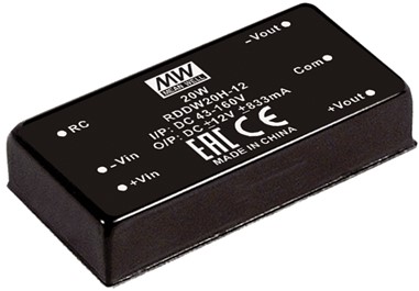RDDW20H Meanwell Power Supply 20W 110V DIP Reliable Railway DC-DC Converter RDDW20H-12 RDDW20H-15 RSDW20 RDDW20 YCICT
