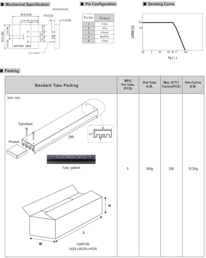 SKE15-05 Meanwell Power Supply 15W DC-DC Regulated Single Output Converter SKE15A-05 SKE15B-05 SKE15C-05 YCICT